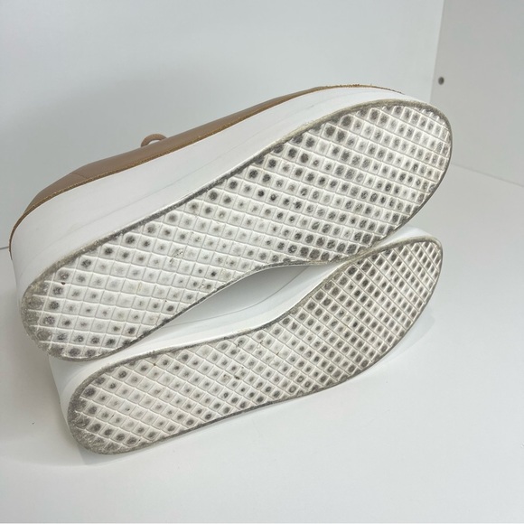 Steve Madden Women’s 8 Kimber Platform Wedge Oxfords‎ Nude Brown Leather Shoes - Picture 9 of 11